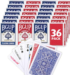 Juego de cartas, 36 barajas de cartas a granel de tamaño estándar, perfectas para juegos de cartas clásicos, juegos de fiesta, blackjack, juegos de cartas para familias y actuaciones mágicas