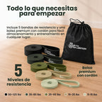 Juego de bandas de resistencia de salvación para gimnasio, 5 bandas de asistencia y entrenamiento de fuerza, bucles duraderos de levantamiento de potencia y entrenamiento con bolsa de transporte