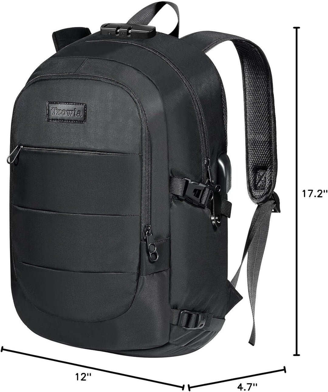 Tzowla Mochila antirrobo de 35 litros con puerto de carga USB para...