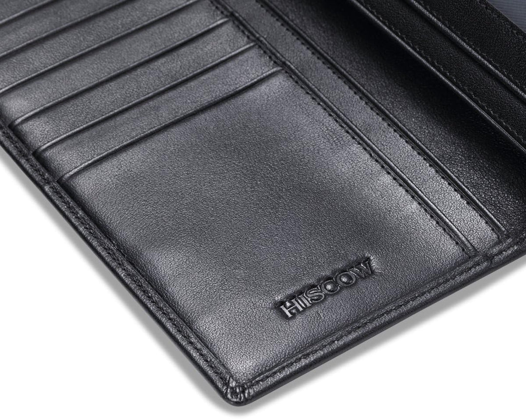 HISCOW Cartera larga plegable con 15 ranuras para tarjetas de crédi...