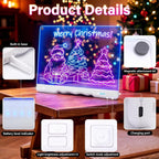 Tablero de dibujo LED recargable de 16 pulgadas para niños, tableta de dibujo con 7 colores y modos dinámicos, tablero de notas LED acrílico de borrado en seco, regalos para niños para Pascua