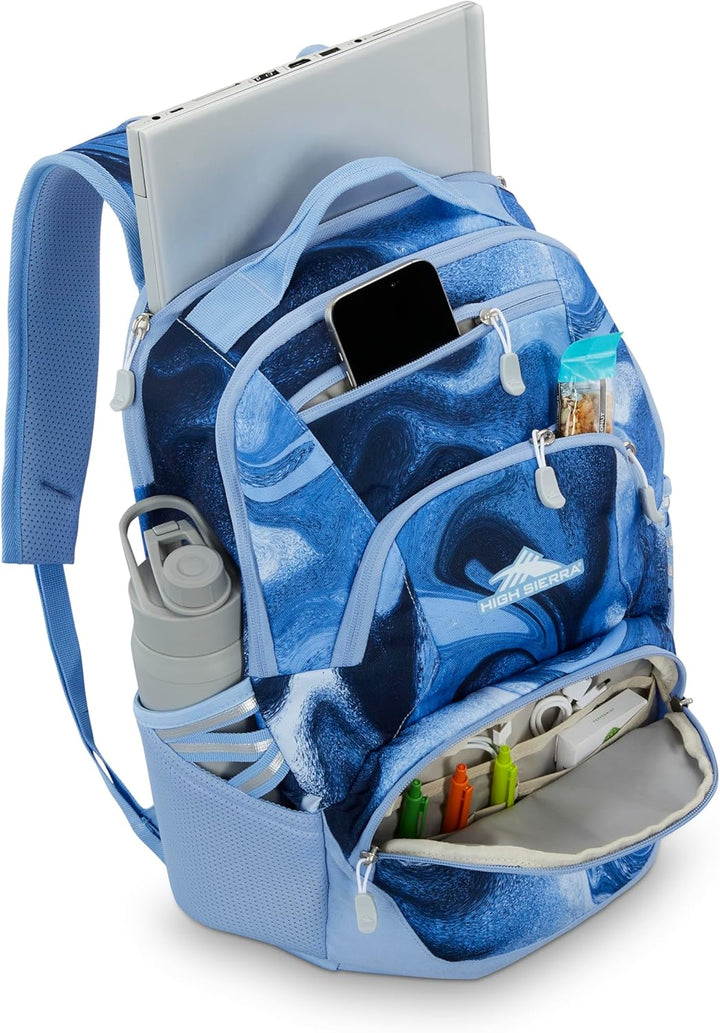 High Sierra Mochila Swoop Sg unisex, Remolino de mármol azul, Tamañ...