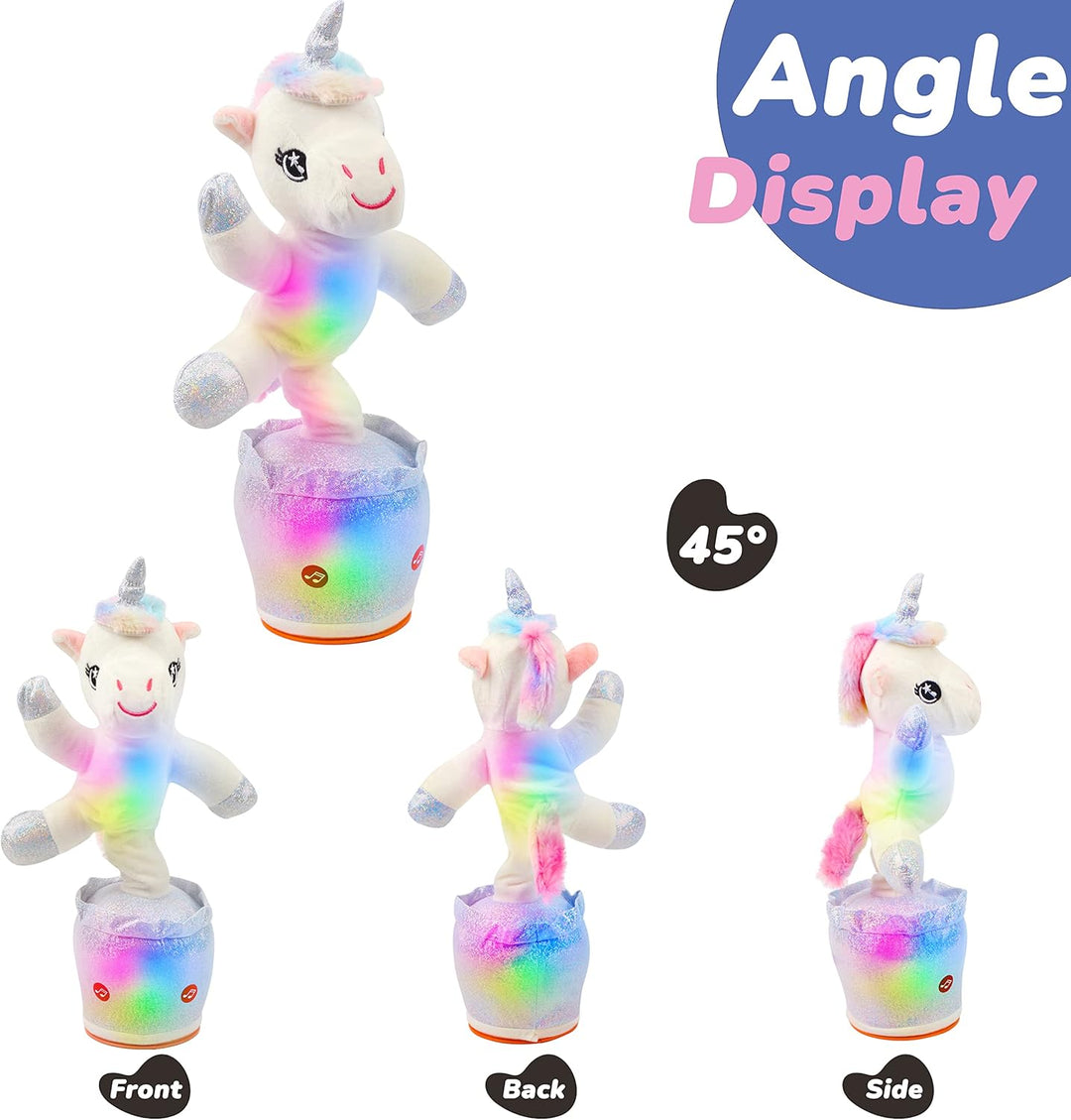 Hopearl Unicornio bailarín brillante que habla interactivo animado...