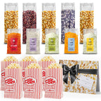 Pop n' Dulge Palomitas de maíz para noche de cine, set de regalo de 16 piezas, 5 paquetes de palomitas gourmet sin OMG, 5 paquetes de variedad de condimentos, snacks kosher, gran idea de regalo para