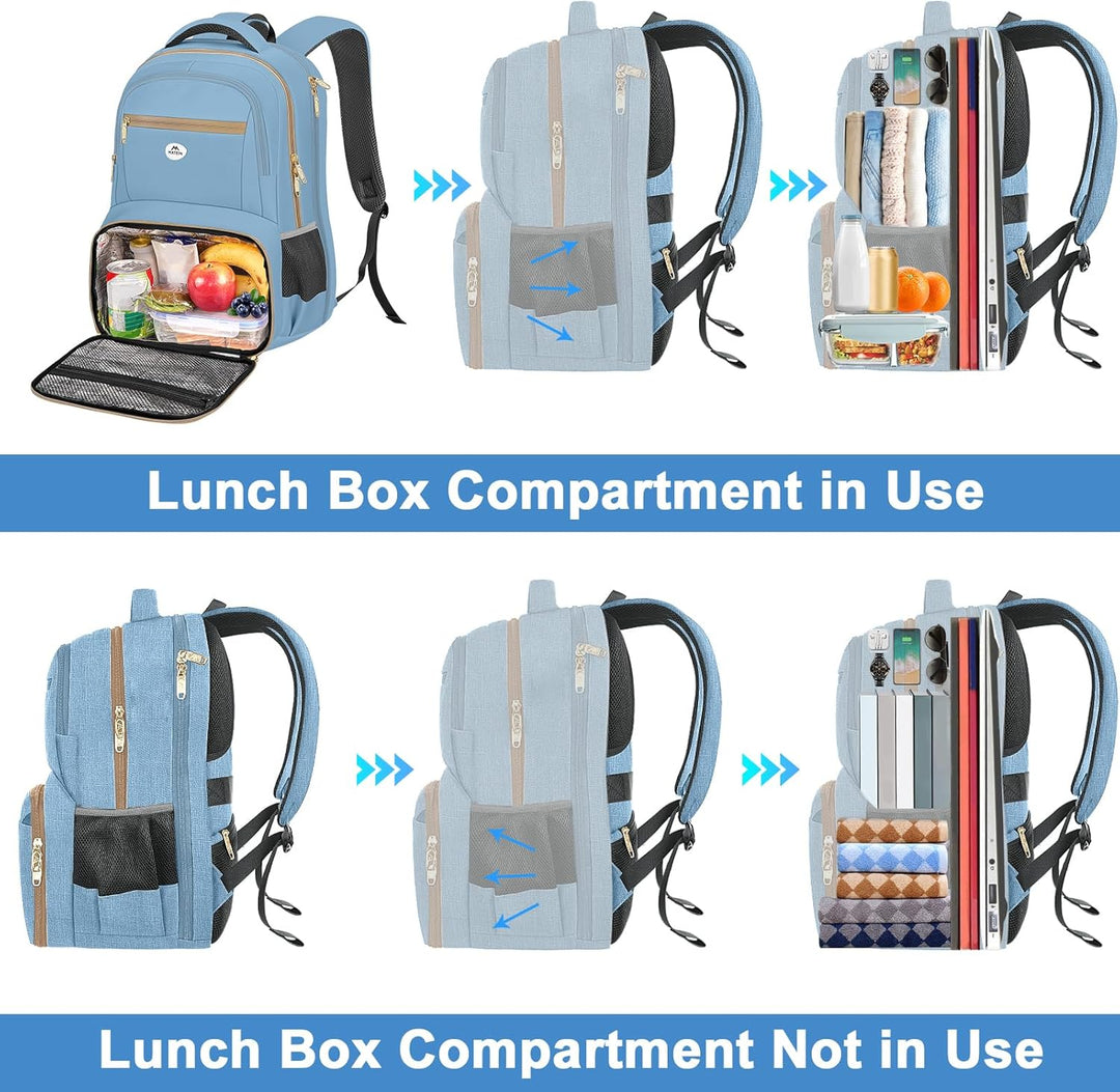 MATEIN Mochila de almuerzo para mujer, moderna mochila de trabajo a...