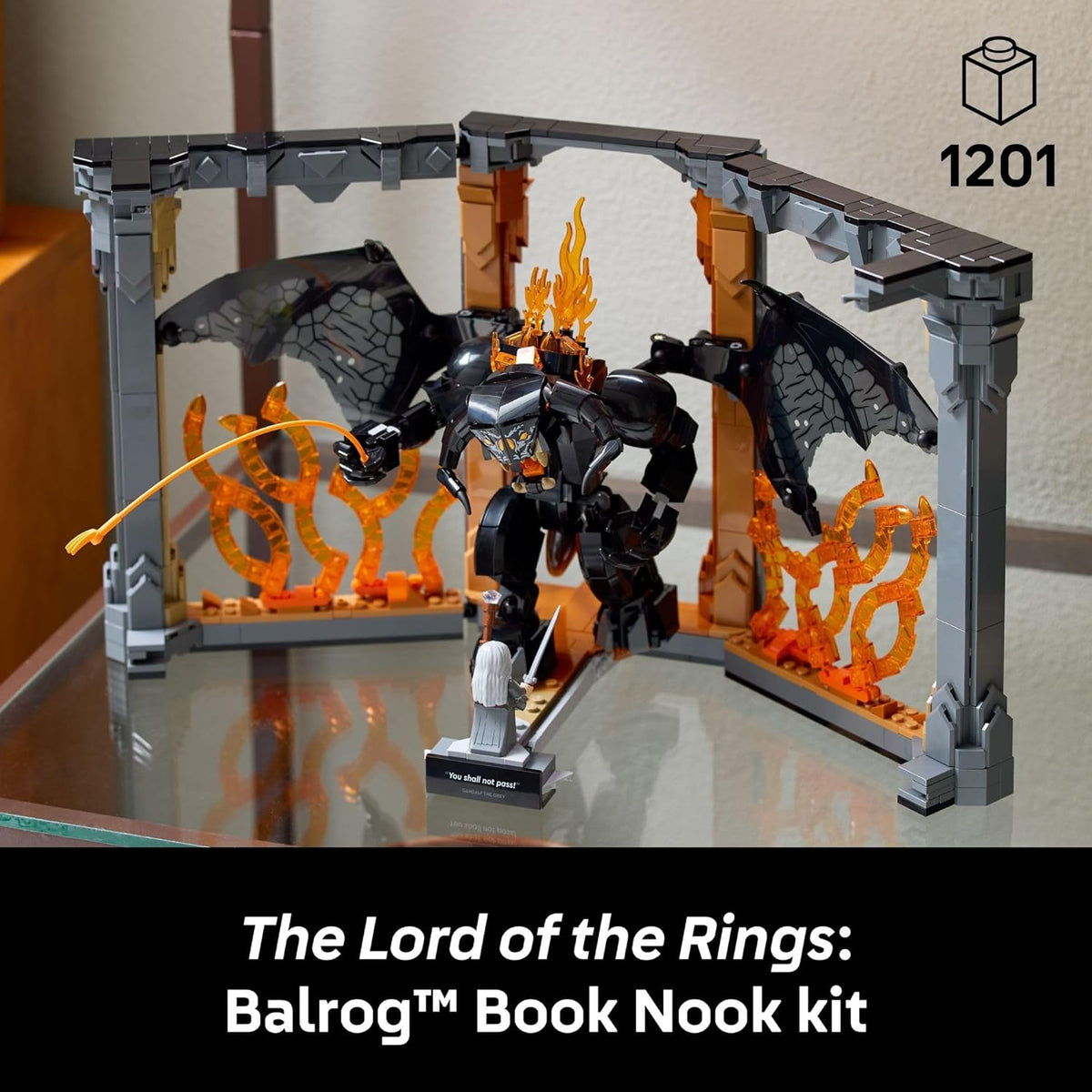 LEGO Icons The Lord of the Rings Balrog Book Nook Kit -