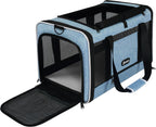 Transportador para gatos 18 x 11 x 11 con carga superior suave bolsa
