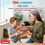 Teenii Kit de electricidad y magnetismo para niños, experimentos científicos STEM con circuitos eléctricos, juguete educativo de física, juego de descubrimiento científico para niños y niñas de 8 años, 50 piezas