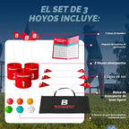 BUCKETGOLF Original Game Set de Viaje de 3 Hoyos