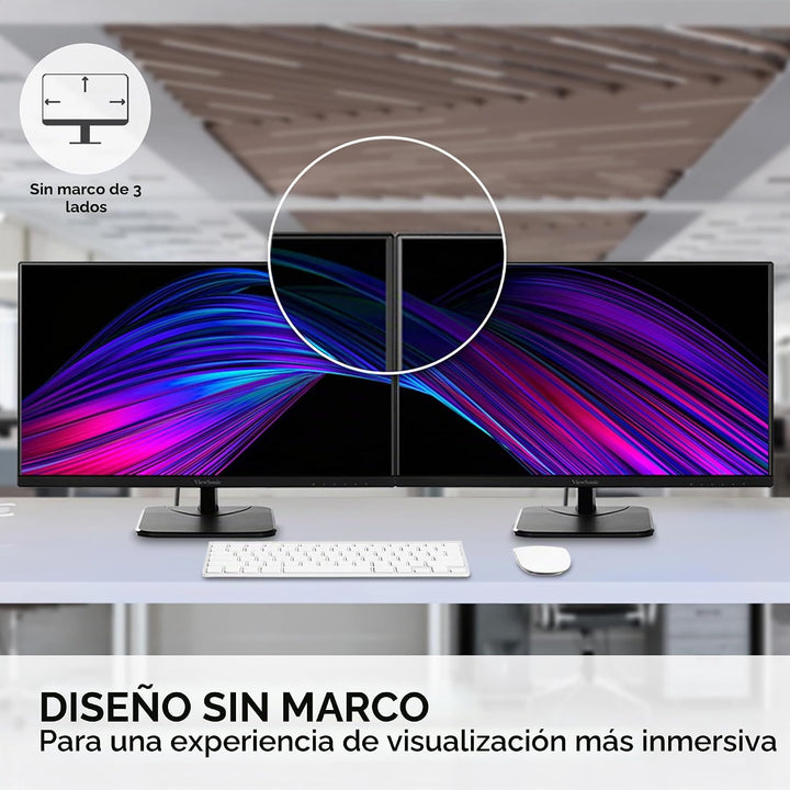 ViewSonic VA2756-4K-MHD Monitor IPS 4K de 27 Pulgadas con Marco Ult...