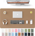 YSAGi Protector de escritorio de cuero, alfombrilla de oficina grande, alfombrilla de mouse grande, de piel sintética antideslizante, alfombrilla de escritorio para laptop, almohadilla de escritura