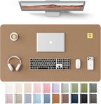 YSAGi Protector de escritorio de cuero, alfombrilla de oficina grande, alfombrilla de mouse grande, de piel sintética antideslizante, alfombrilla de escritorio para laptop, almohadilla de escritura