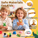 Kit de arcilla seca al aire, paquete de 18 arcilla de modelado de animales