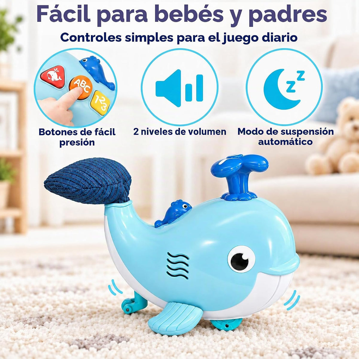Juguetes para bebés de 6 a 12 meses, juguete musical de aprendizaje de
