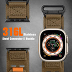 Bandletic Correa táctica ancha de nailon compatible con Apple Watch