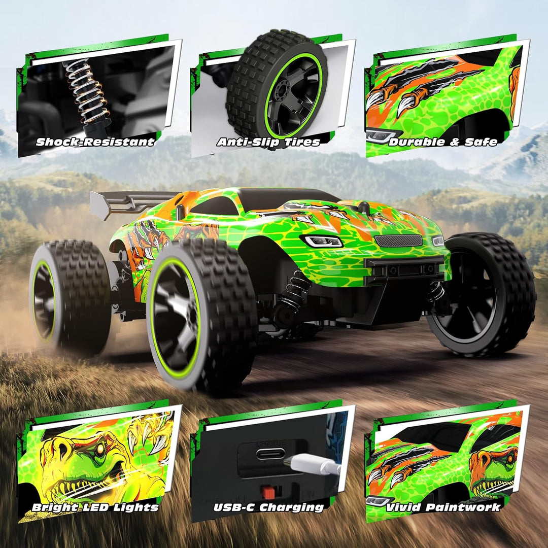 Tecnock Coches RC para Niños, Coche RC 1:18 a Escala 2WD con Carga...