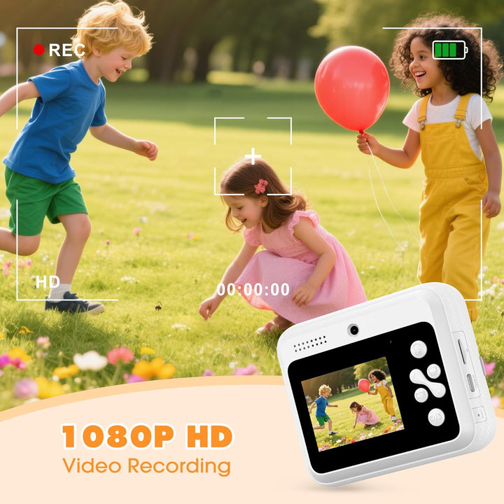 Cámara para niños, impresión de fotos instantánea, cámaras duales d...