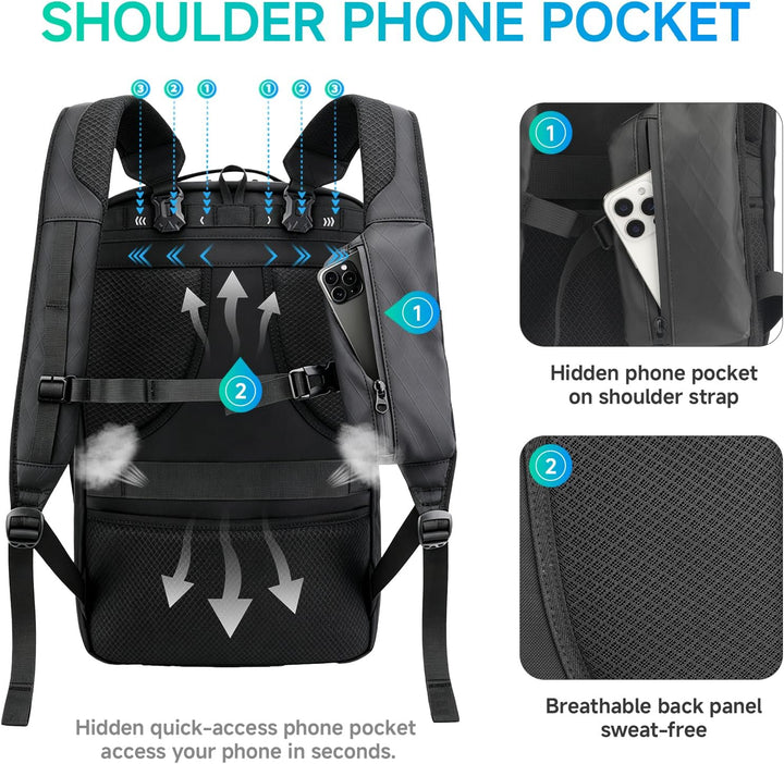 SWICKY Mochila de viaje de 40L para hombres \u2013 Mochila de mano...