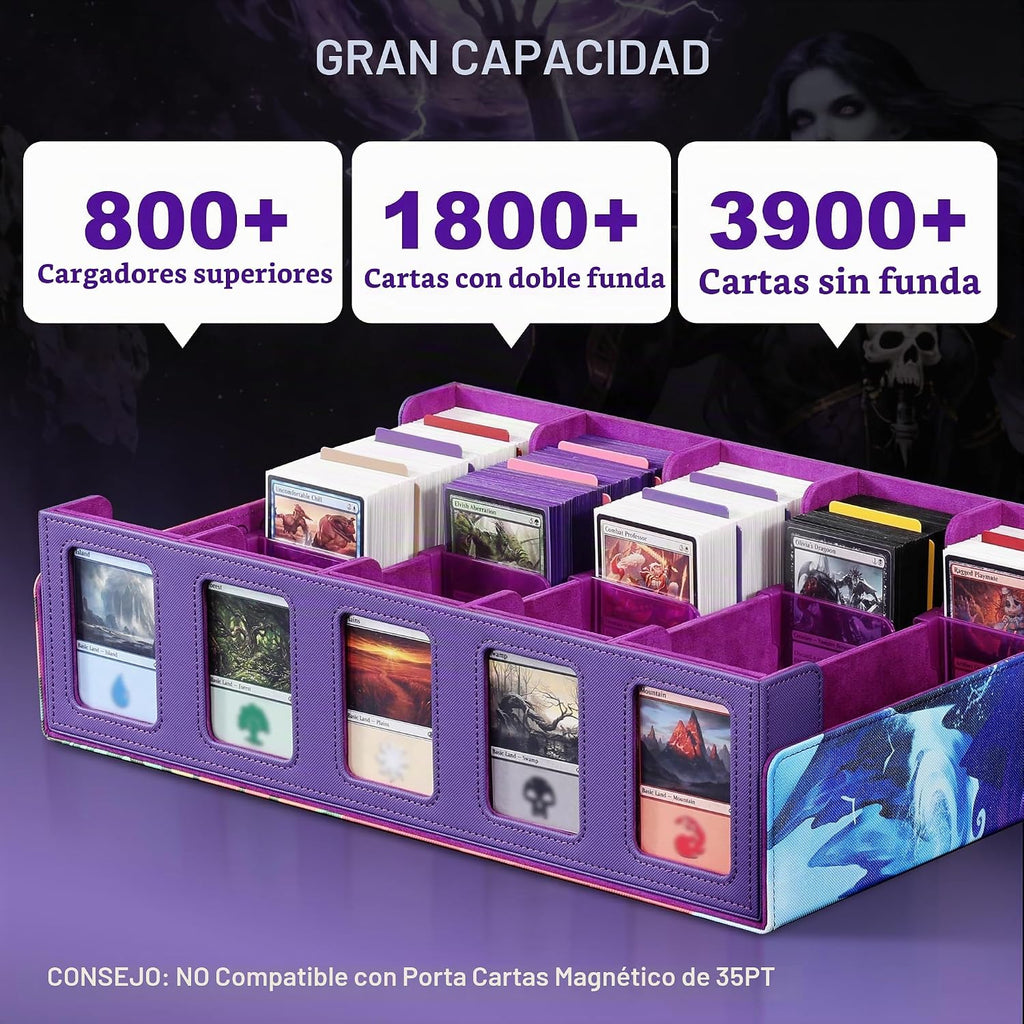 Kabinka Caja de almacenamiento de la tarjeta de 5 filas MTG con la