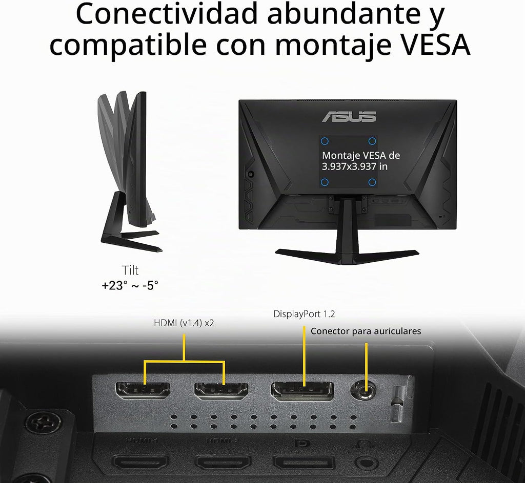 ASUS TUF Gaming Monitor 1080P de 24 pulgadas (VG247Q1A) - Full HD,...