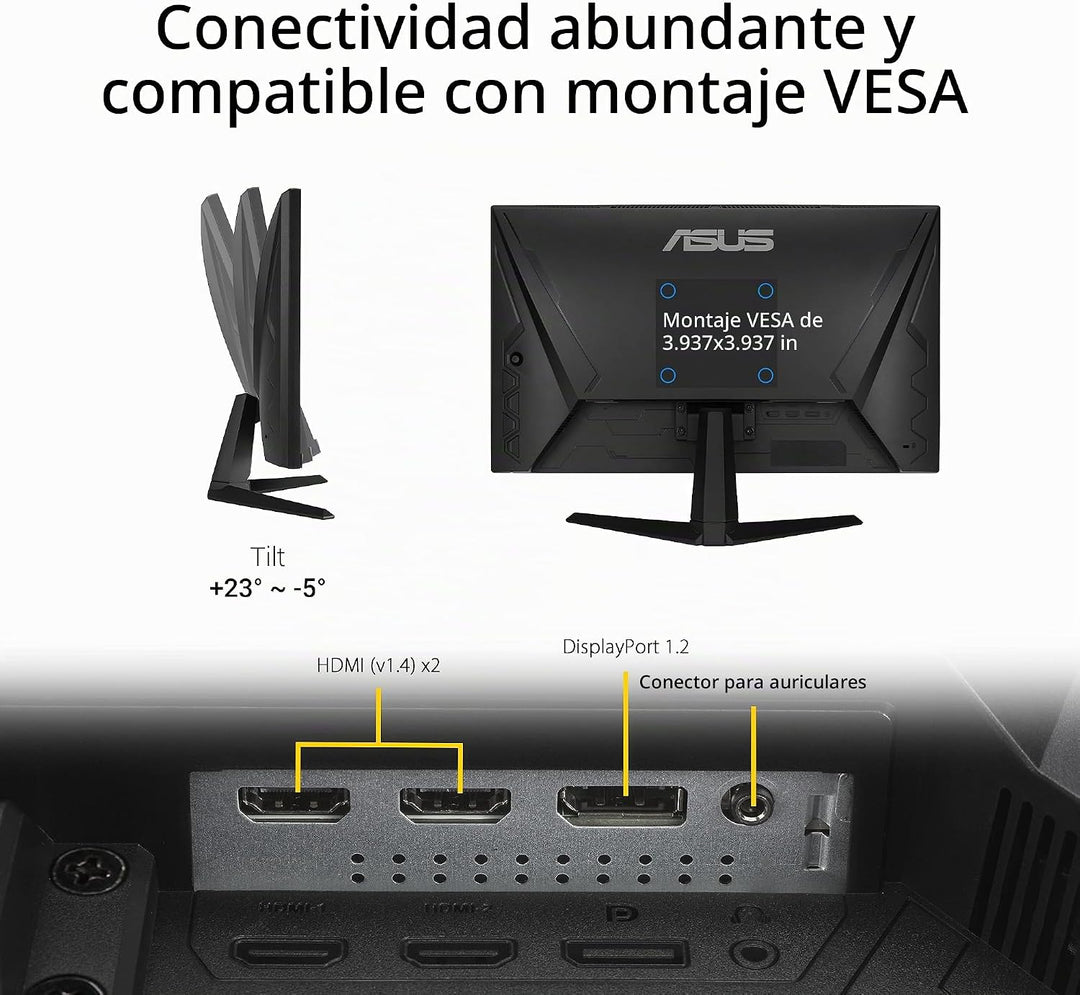 ASUS TUF Gaming Monitor 1080P de 24 pulgadas (VG247Q1A) - Full HD,...