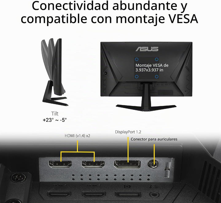 ASUS TUF Gaming Monitor 1080P de 24 pulgadas (VG247Q1A) - Full HD,...