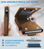 Airtag - Cartera para hombre con clip para dinero, 9 tarjetas, con