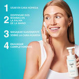 Curel Jabón facial diario japonés para el cuidado de la piel espumo...
