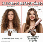 MEGAWISE Cepillo alisador de cabello iónico para cabello grueso, 450 °F