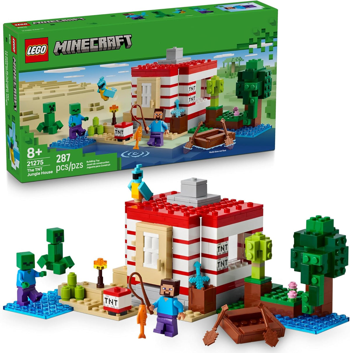 LEGO - Juguete de Minecraft de la casa de TNT en la jungla