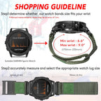 Correa de reloj QuickFit de nailon para Garmin Fenix, Epix, Instinct
