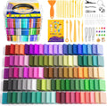 Kit de arcilla polimérica,Arcilla de modelado de 102 colores para
