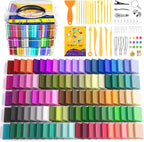 Kit de arcilla polimérica,Arcilla de modelado de 102 colores para