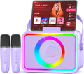Karaoke Machine para Kids Adults,Bluetooth Speaker 2 Wireless Microphones