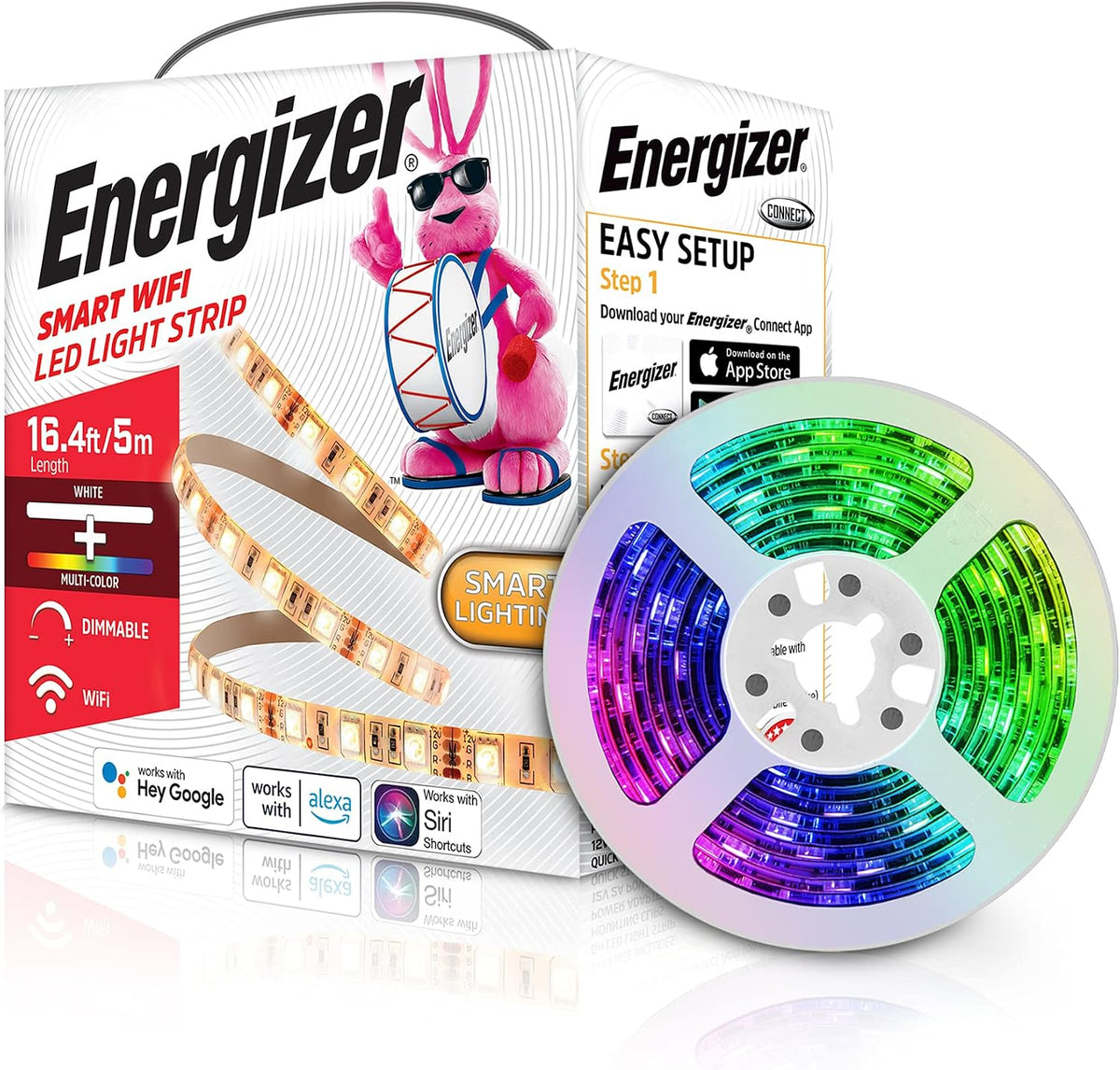 Energizer SMART - Tira de luz LED multicolor, 16 pies