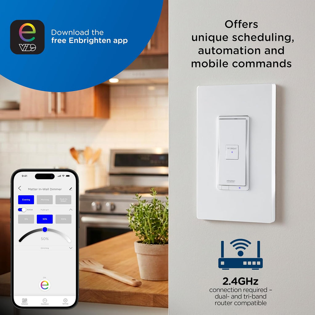 Interruptor de luz regulador inteligente, materia, MyBright