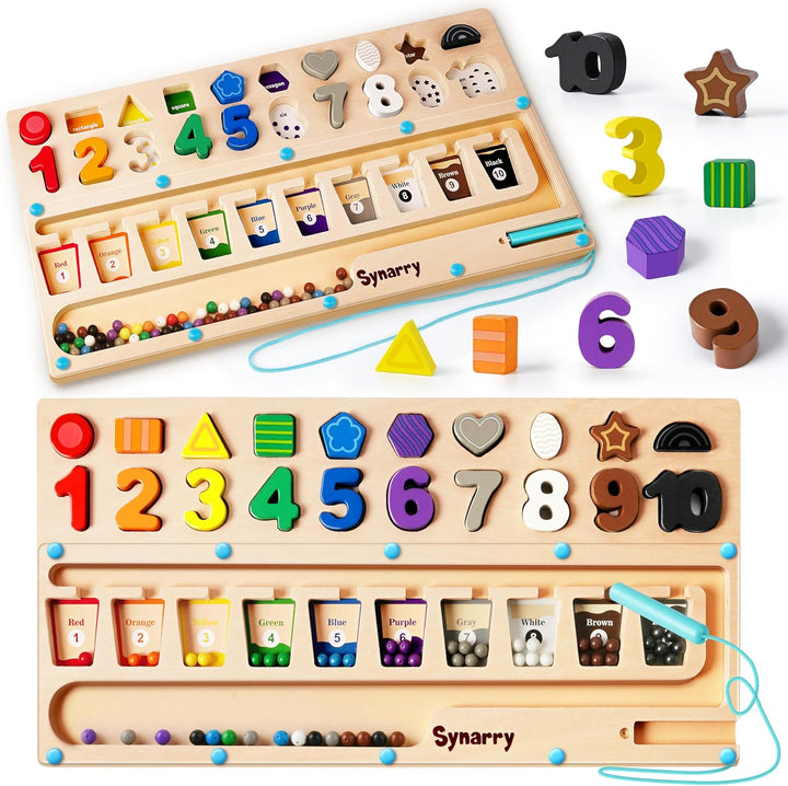 SYNARRY Juguetes Montessori 3 en 1 para niños de más de 3 años, lab...
