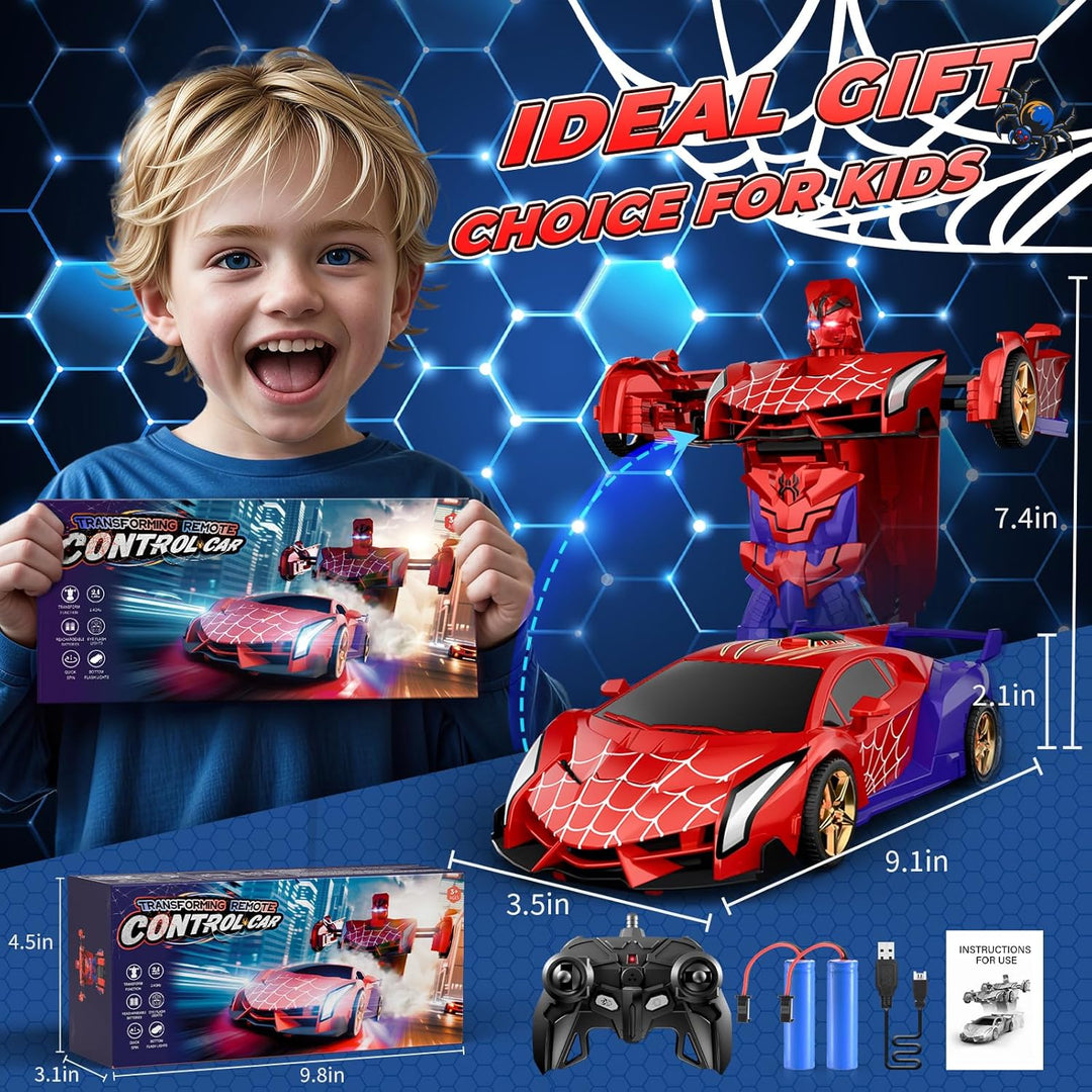 Spider Transform RC Cars Juguetes con luces de ojos y