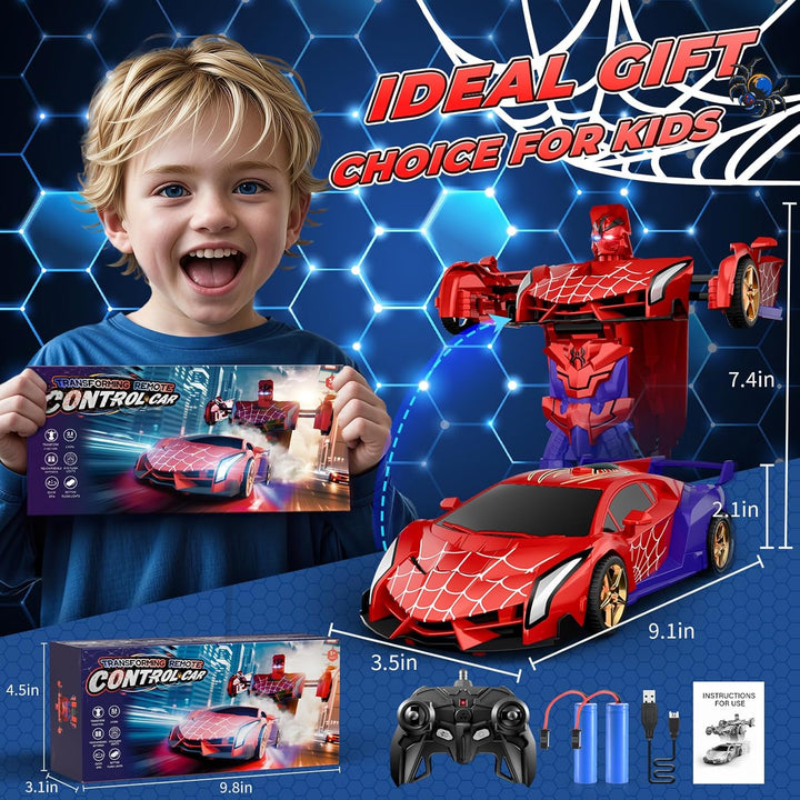 Spider Transform RC Cars Juguetes con luces de ojos y