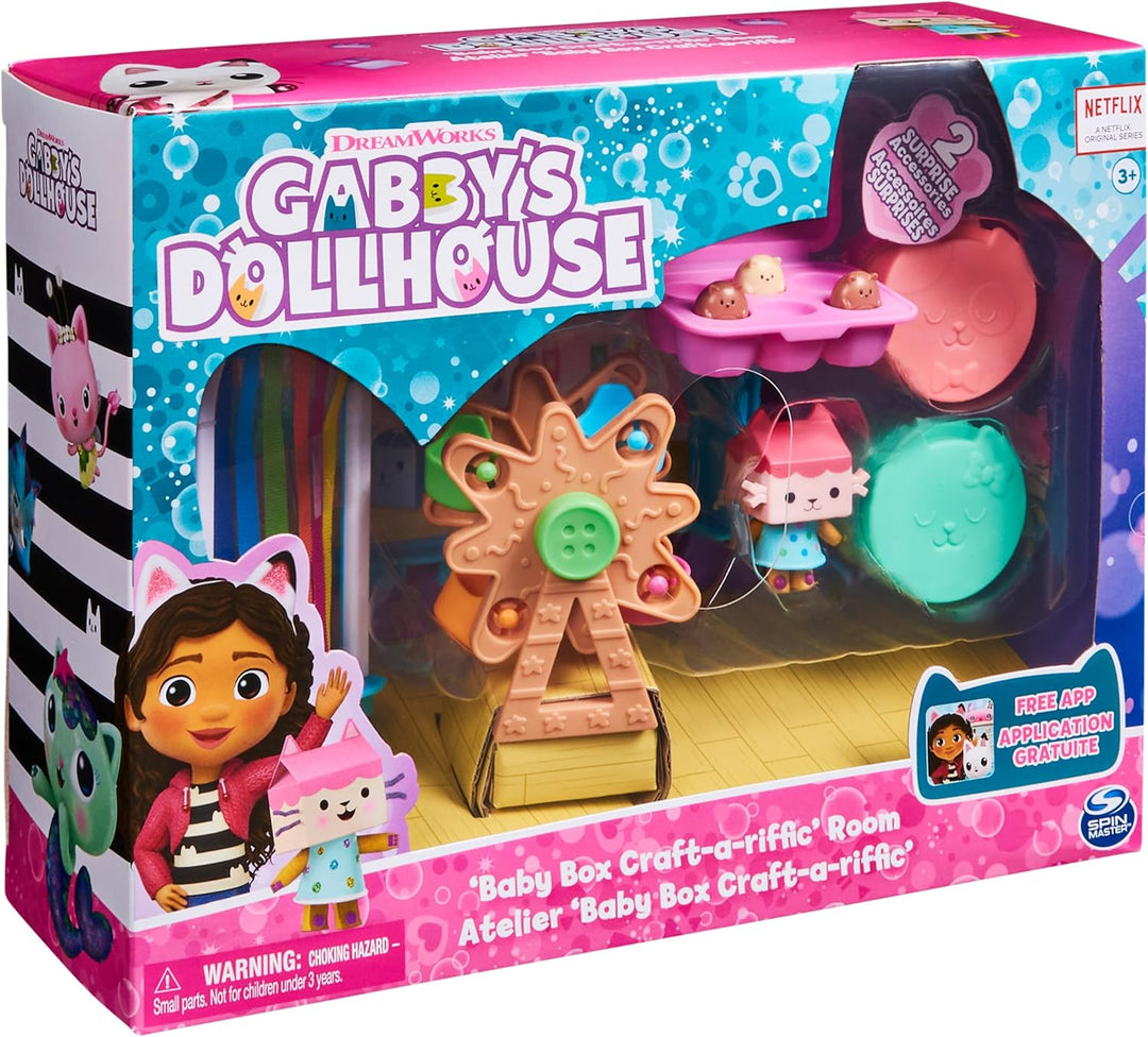 Gabby's Dollhouse, habitación Baby Box Cat Craft-A-Riffic con f...