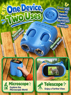 Microscopio digital para niños con telescopio, microscopio de mano Ashfly 1000X con foto de pantalla y video, juguetes educativos STEM para niños de 4 a 12 años, regalo para niños y niñas, exploración