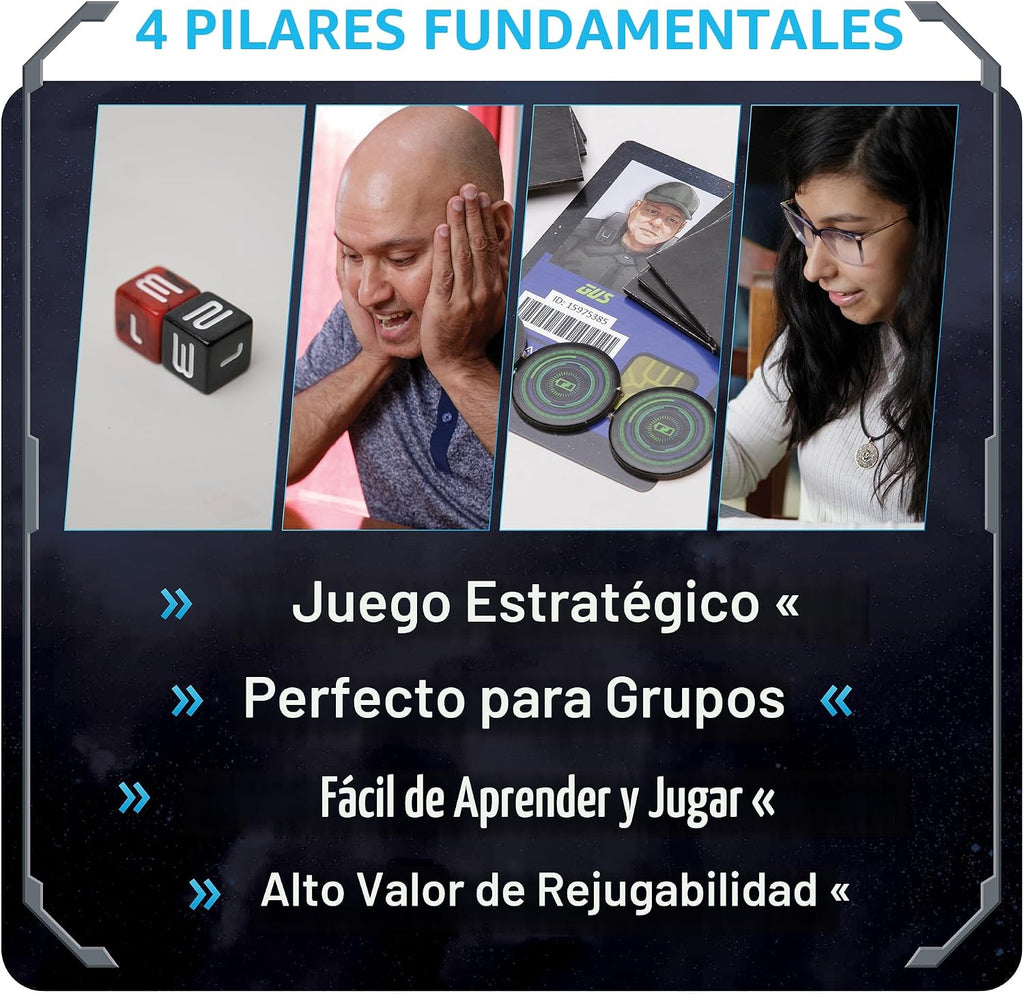 Juego de mesa sin escape, juego de mesa de estrategia para adultos, familia, fiesta, juego de laberinto de traidor de sabotaje espacial estratégico único con azulejos, diversión para niños, adolescentes, adultos, de 2 a 8 jugadores