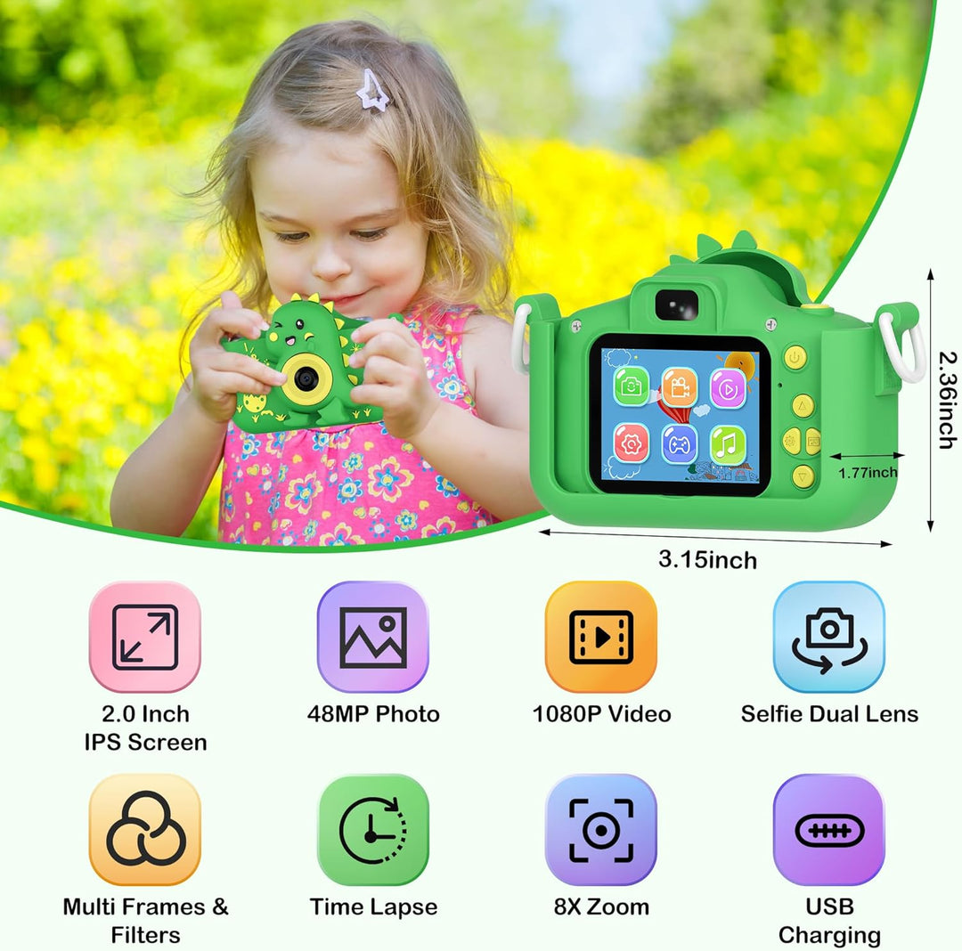 Contixo KC3A - Cámara digital para niños, cámara infantil de 1080P...