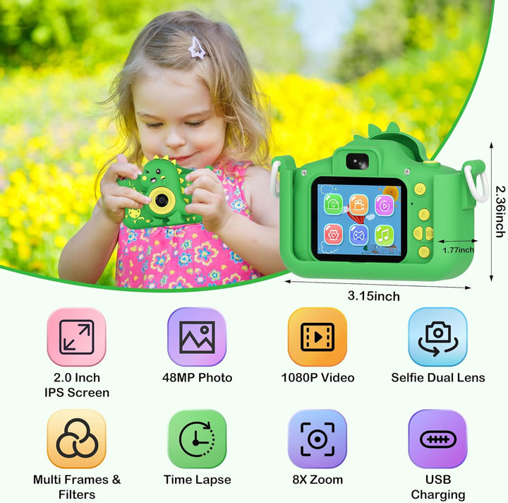 Contixo KC3A - Cámara digital para niños, cámara infantil de 1080P...