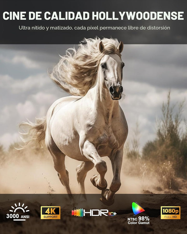 Google TV con licencia oficial: proyector inteligente 4K con WiFi y...