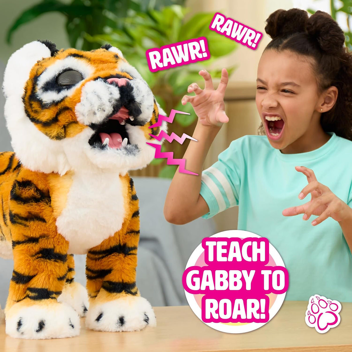 FurReal Gabby Grow & Roar - Tigre de peluche interactivo