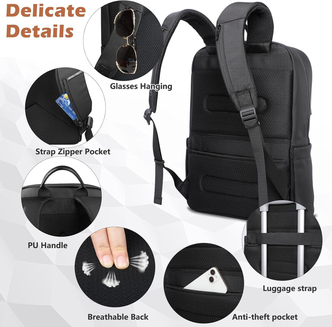 hk Mochila delgada para computadora portátil para hombres y mujeres...