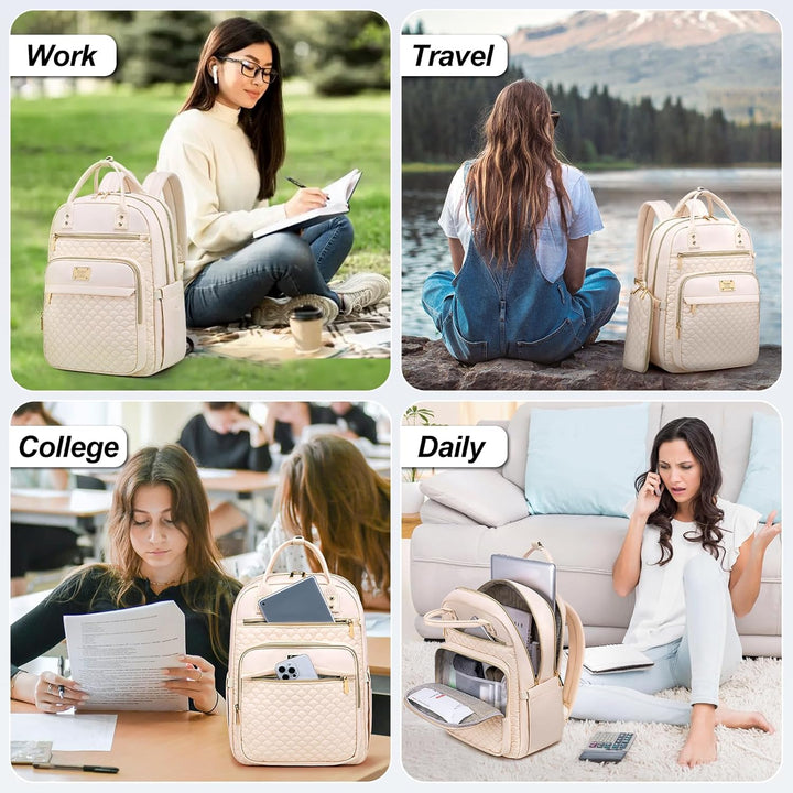 Mochila Tealari para laptop para mujeres, mochila para laptop de 15...