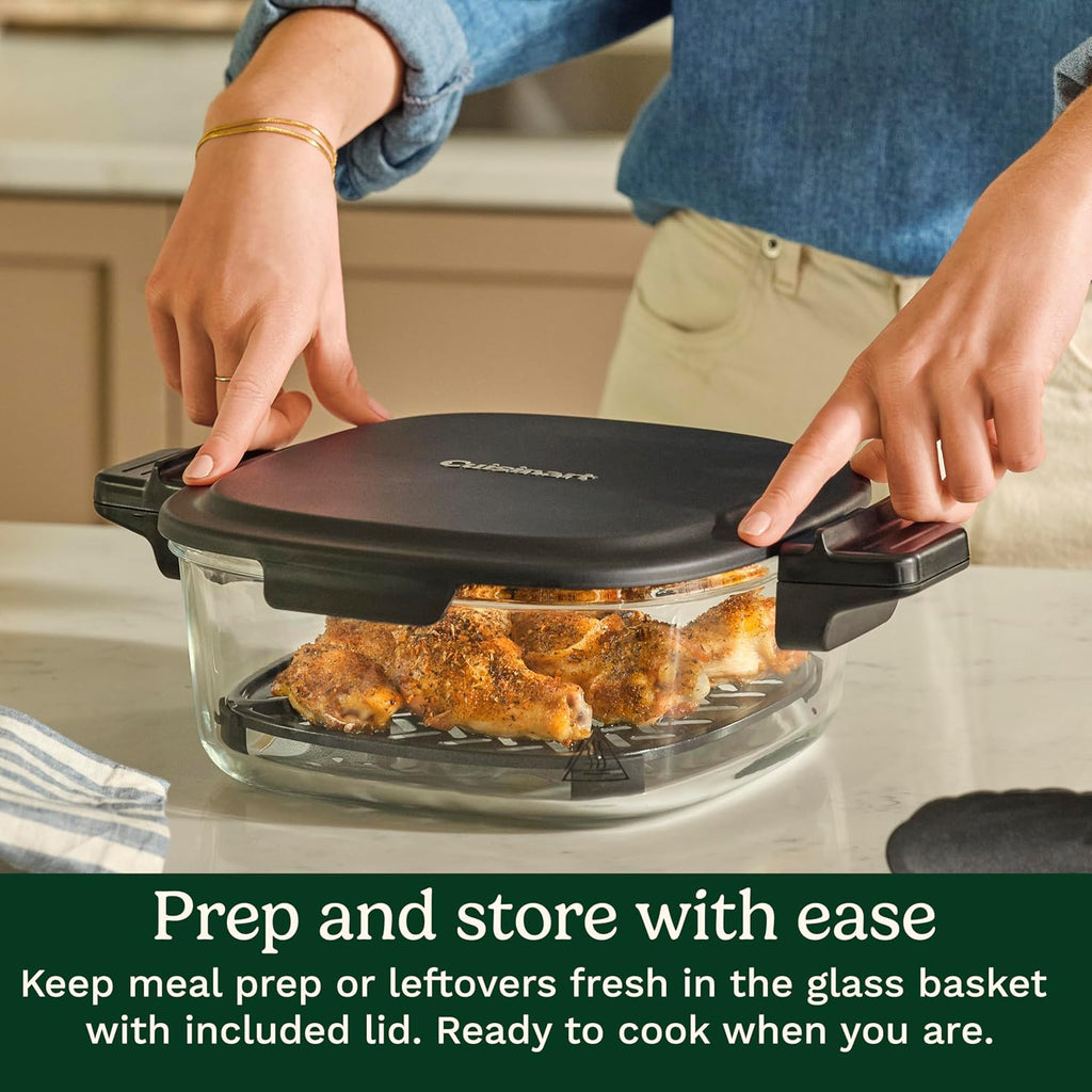 Cuisinart Freidora de aire, cesta de vidrio y ventana ClearView, 5