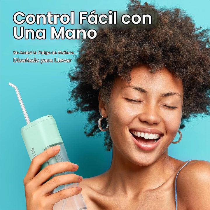 COSLUS Mini Hilo Dental para Viajes: Irrigador Oral Inalámbrico de...